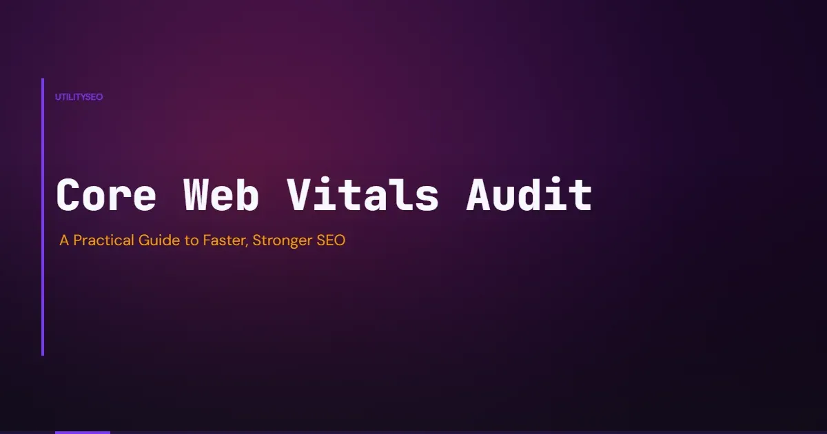 Core Web Vitals Audit: A Practical Guide to Faster, Stronger SEO