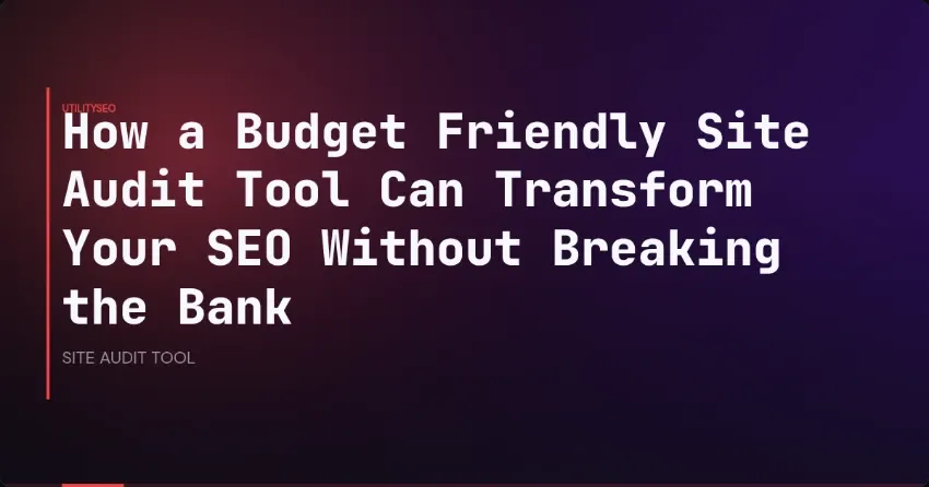 How a Budget Friendly Site Audit Tool Can Transform Your SEO Without Breaking the Bank